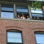 Karen's eggdrop. Jenna in window on left.